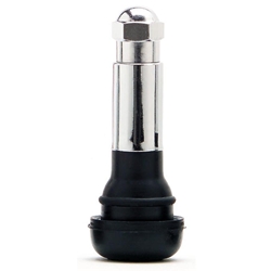 Tubeless Snap-In Valve Chrome Sleeve and Cap Height 1.5" 