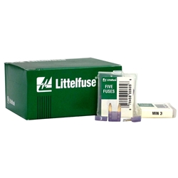 Littelfuse Mini 3 3amp Blade Fuse Box of 100