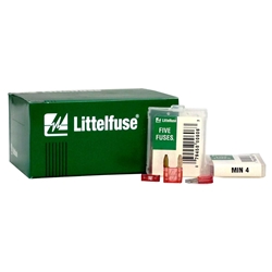 Littelfuse Mini 4 4amp Blade Fuse Box of 100