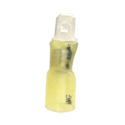 Terminal Quick Disconnect 1/4" Heat Shrink Yellow Male (12-10) Bag of 25