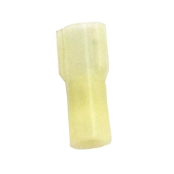 Terminal Quick Disconnect 1/4" Female Fully Insulated Nylon Yellow Bag of 100