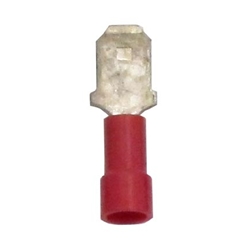 Terminal Quick Disconnect 1/4" Male Insulated Vinyl Red TMR ST115 Bag of 100