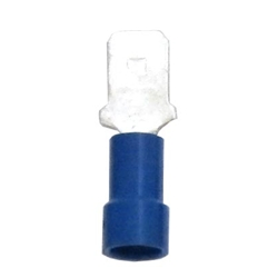 Terminal Quick Disconnect 1/4" Male Insulated Vinyl Blue TMR ST120 Bag of 100
