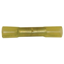 Yellow Butt Connector With Heat Shrink Tubing (10-12) Bag of 25