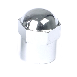 Chromed Plastic Valve Cap with Seal Box of 100