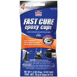 Permatex 21427 Fast Cure Epoxy 4 - 4g mixer cups foil pouch