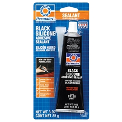 Permatex 81158 Black Silicone Adhesive Sealant 3 oz. tube